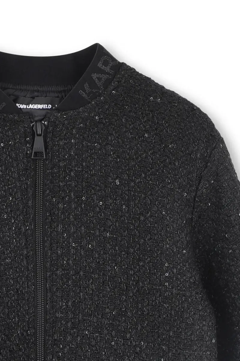 giacca bomber bambini colore nero Z30605 miniatura 3