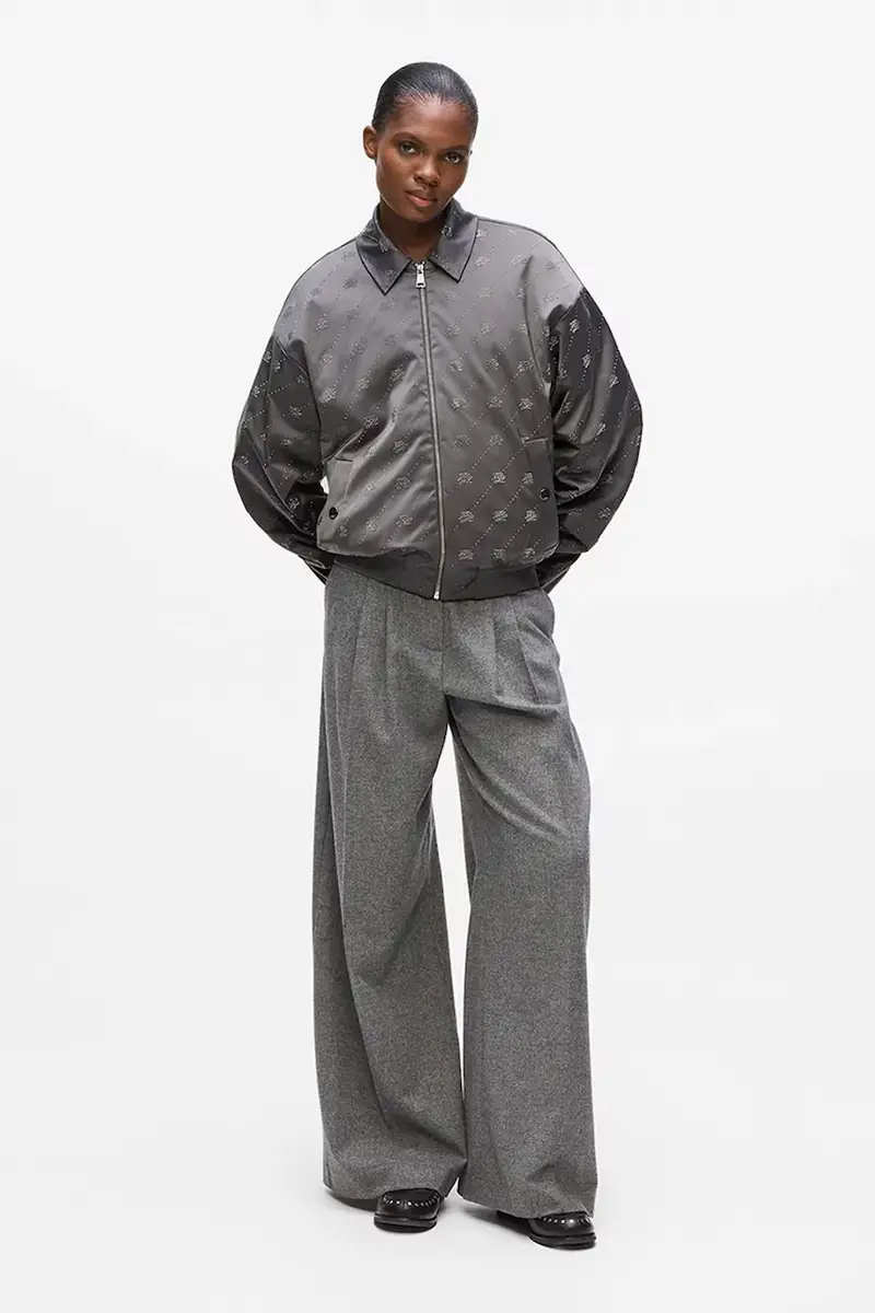 giacca bomber colore grigio A4W14046 miniatura 4