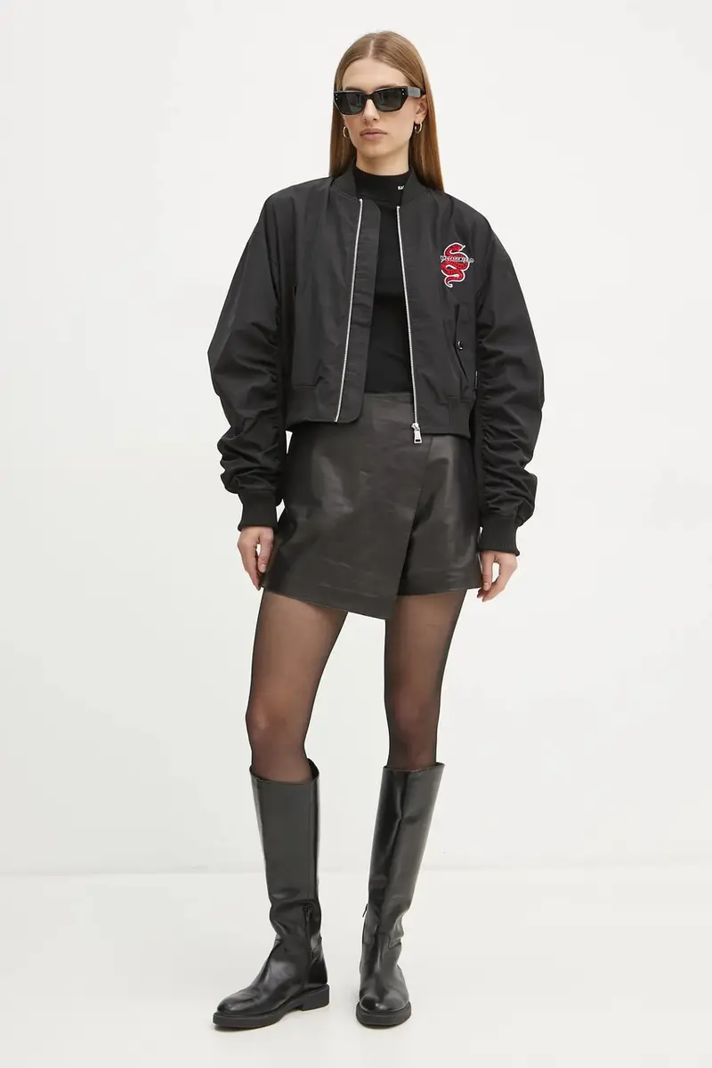 giacca bomber donna colore nero A1W14039 miniatura 2