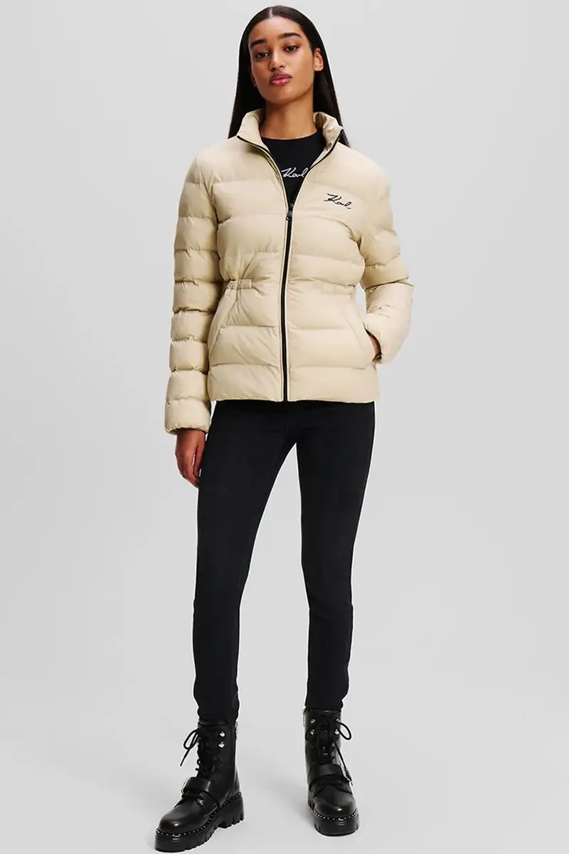 giacca donna colore nero A1W15049 Beige miniatura 4