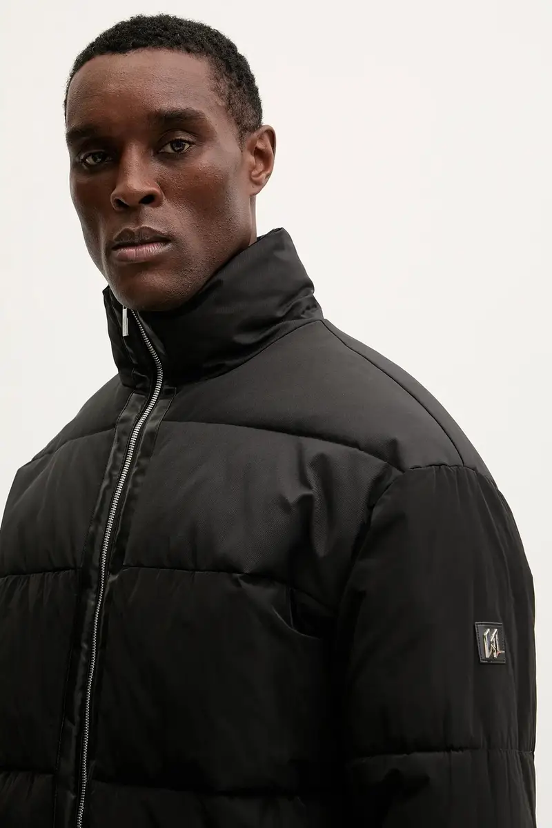 Karl Lagerfeld Giacca nera uomo in tessuto tecnico miniatura 4