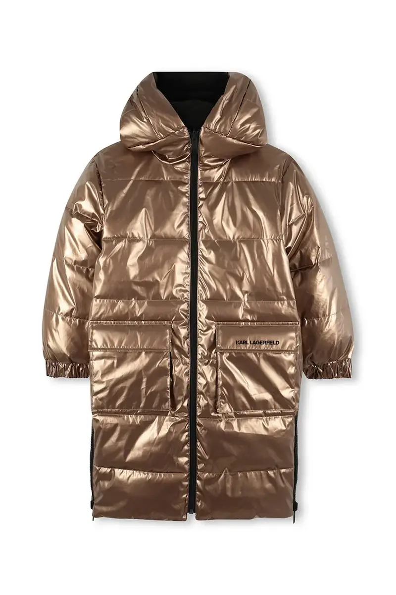 giacca reversibile per bambini colore oro Z30603 miniatura 2