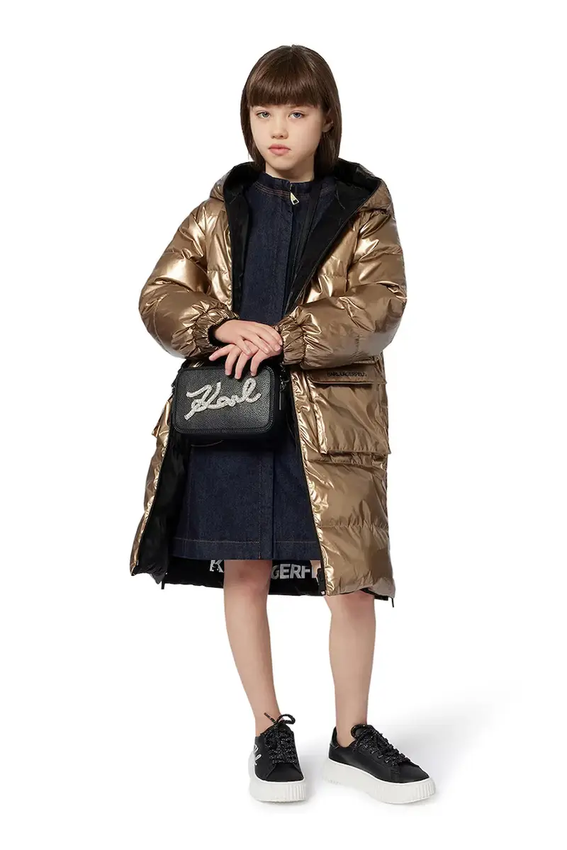 giacca reversibile per bambini colore oro Z30603