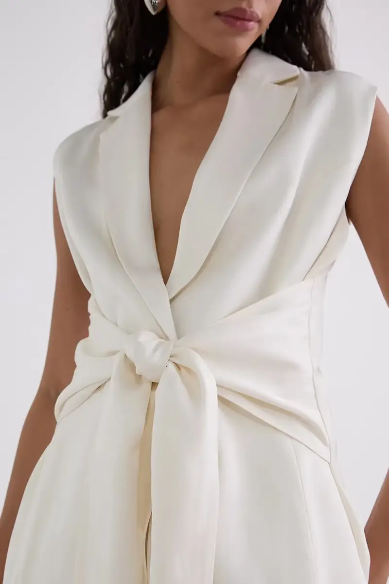 gilet colore beige A3W14043 miniatura 2