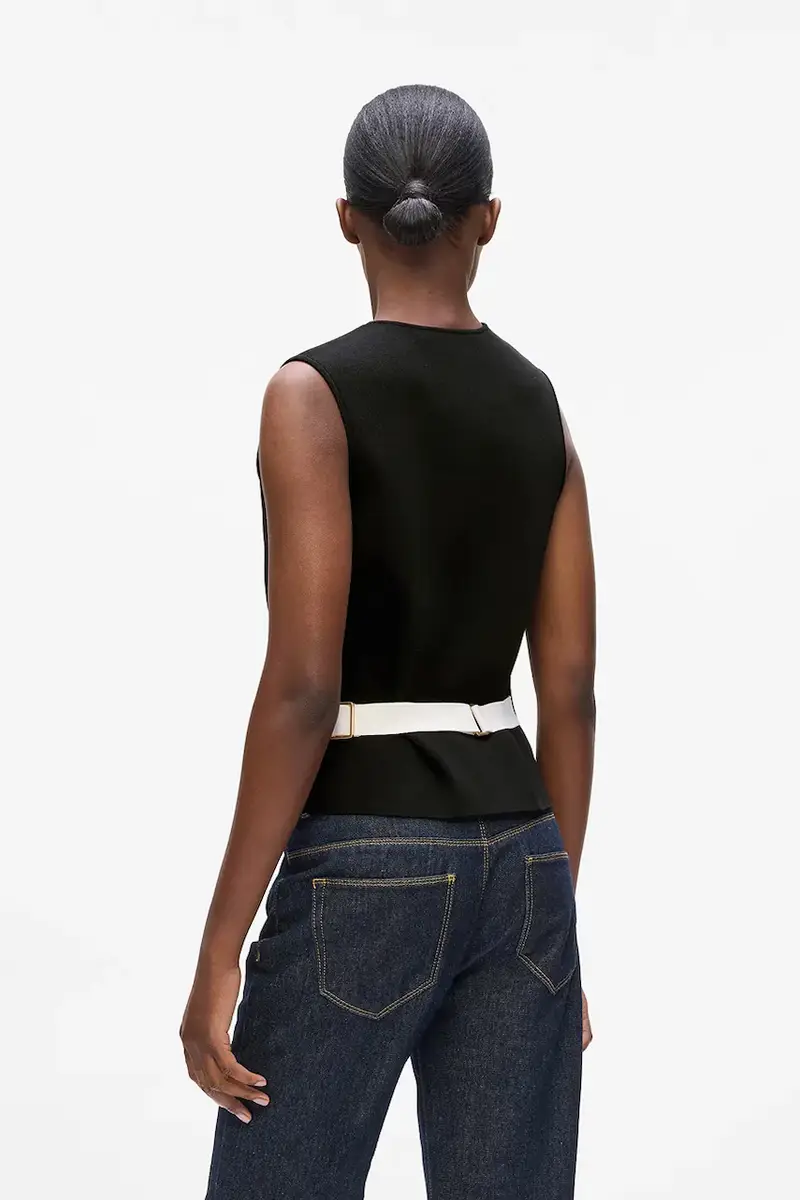 gilet colore nero A4W18061 miniatura 2