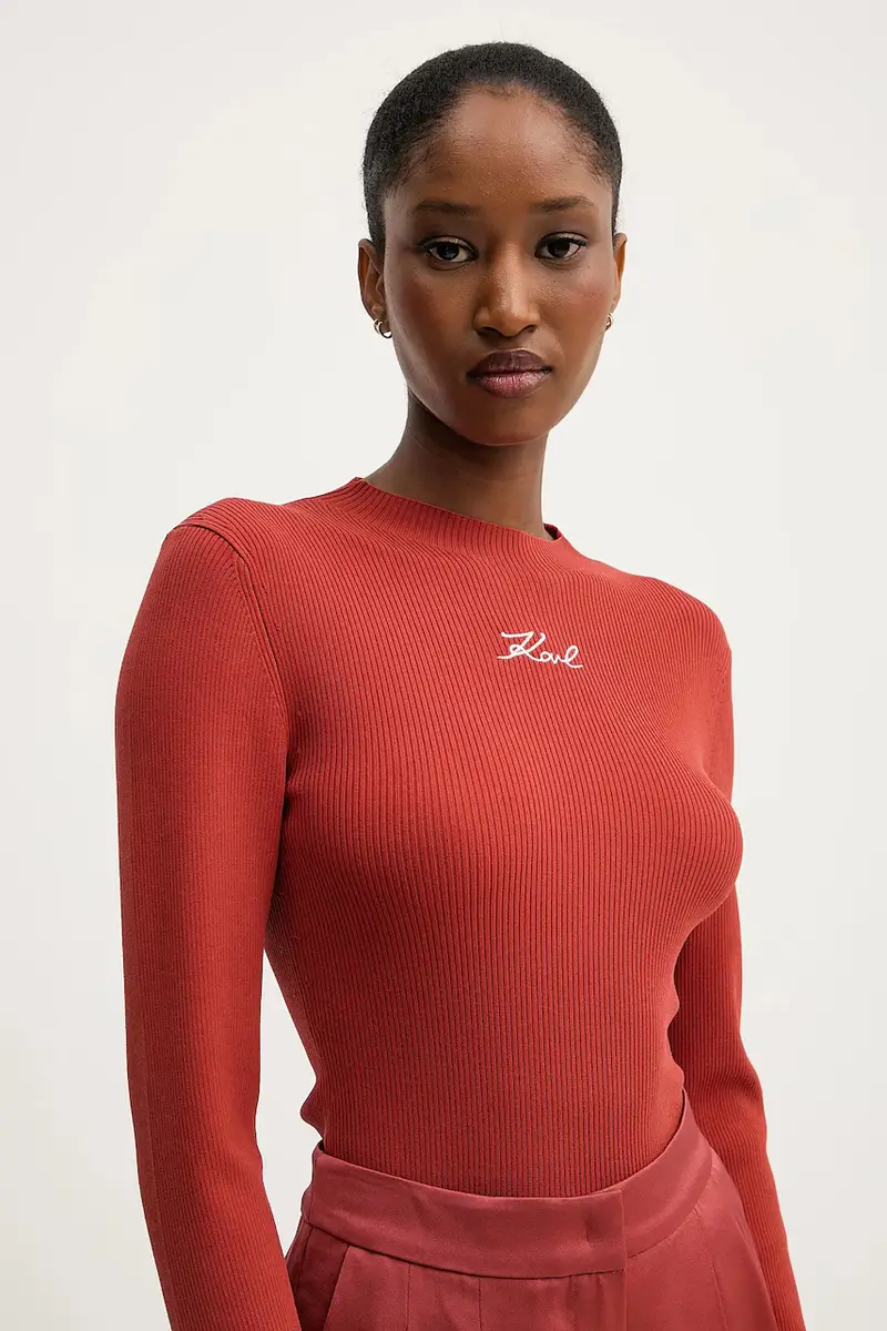 Karl Lagerfeld Gilet Donna Arancione 3120425 miniatura 4