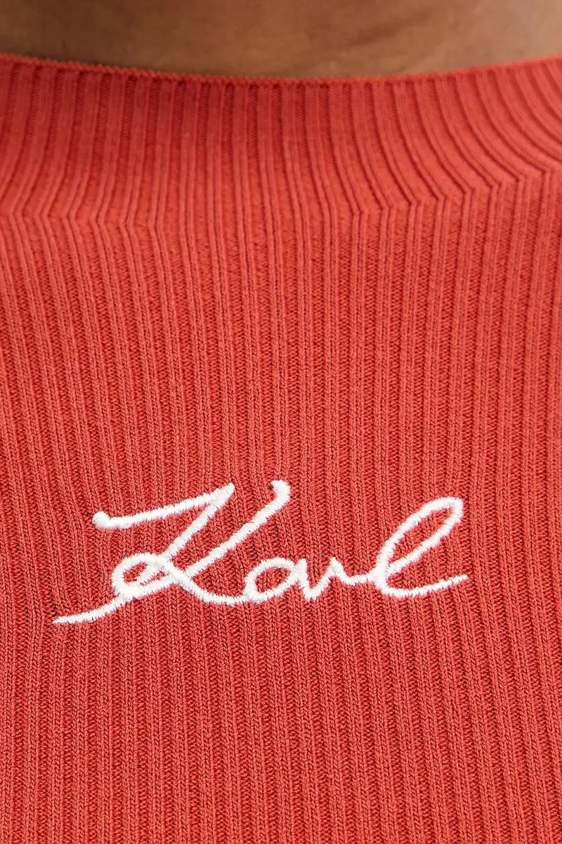 Karl Lagerfeld Gilet Donna Arancione 3120425 miniatura 5