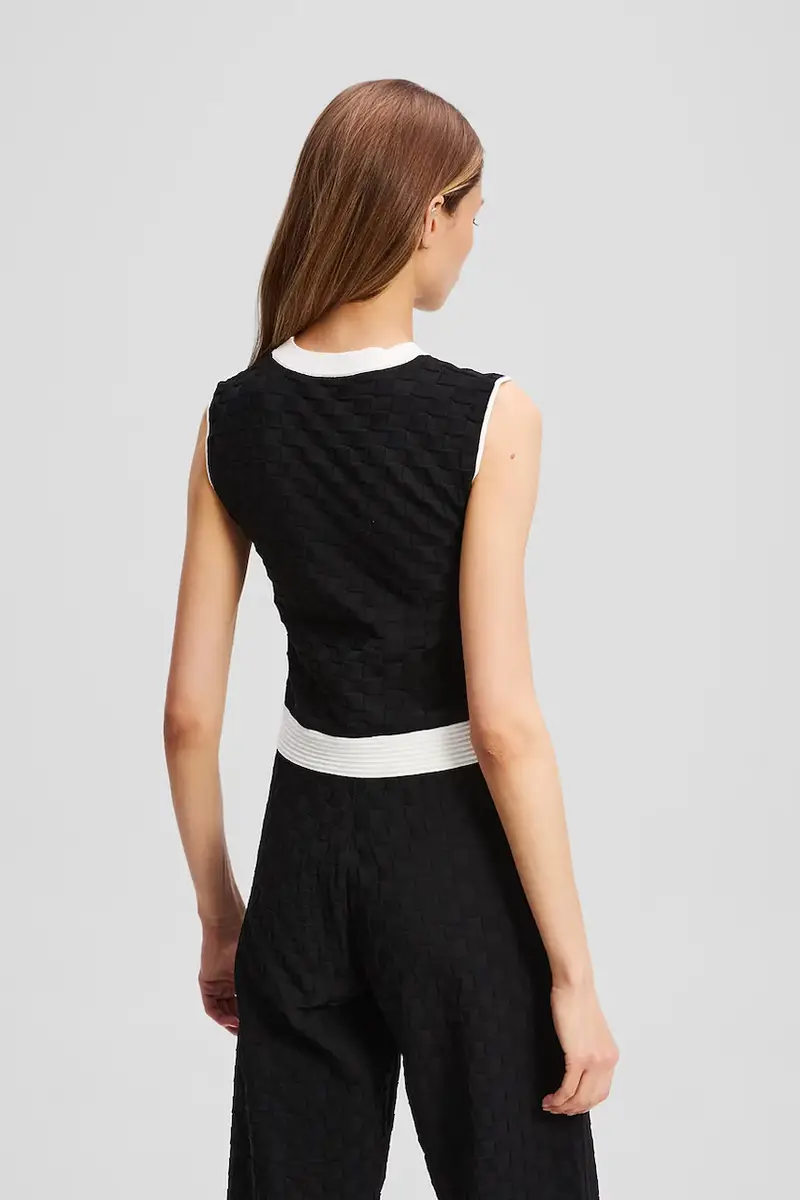 Karl Lagerfeld Gilet Donna Nero 2890020 miniatura 2