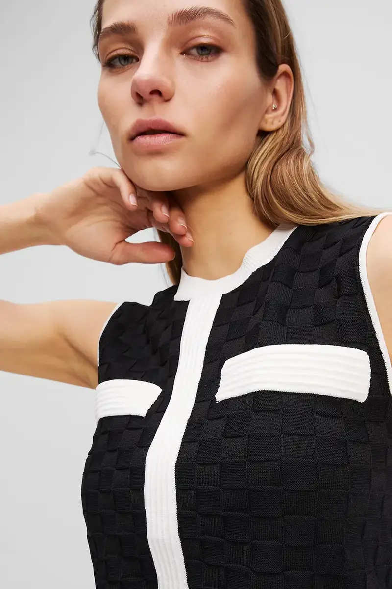 Karl Lagerfeld Gilet Donna Nero 2890020 miniatura 3