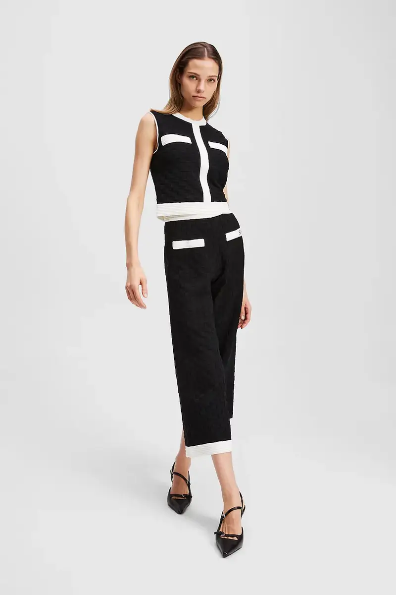 Karl Lagerfeld Gilet Donna Nero 2890020 miniatura 4