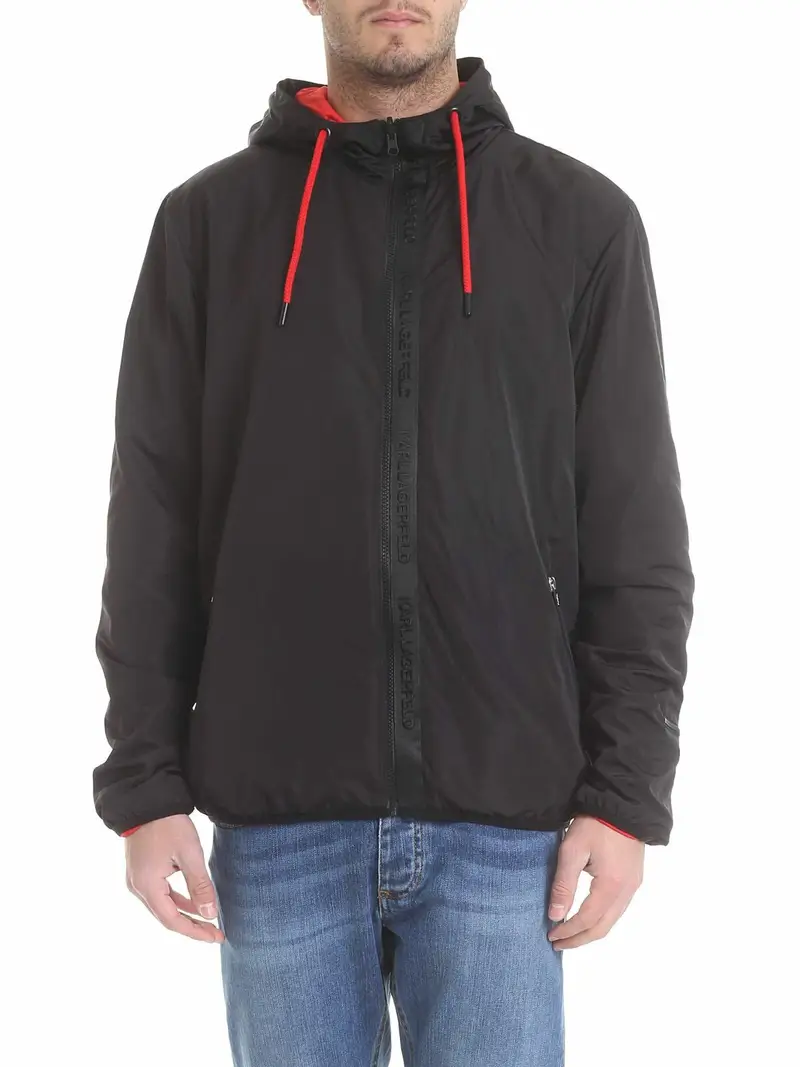 Giubbino reversibile in tessuto tecnico nero
