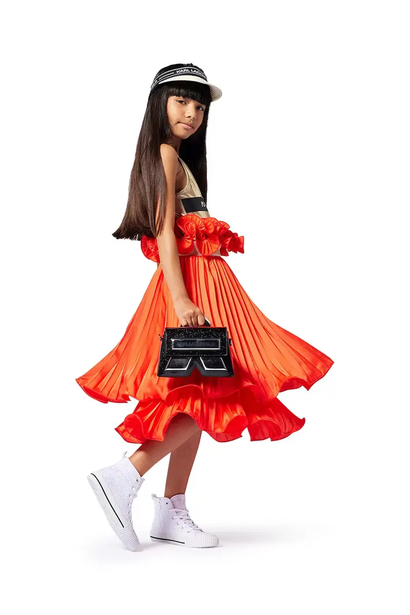 gonna bambina colore arancione Z30475