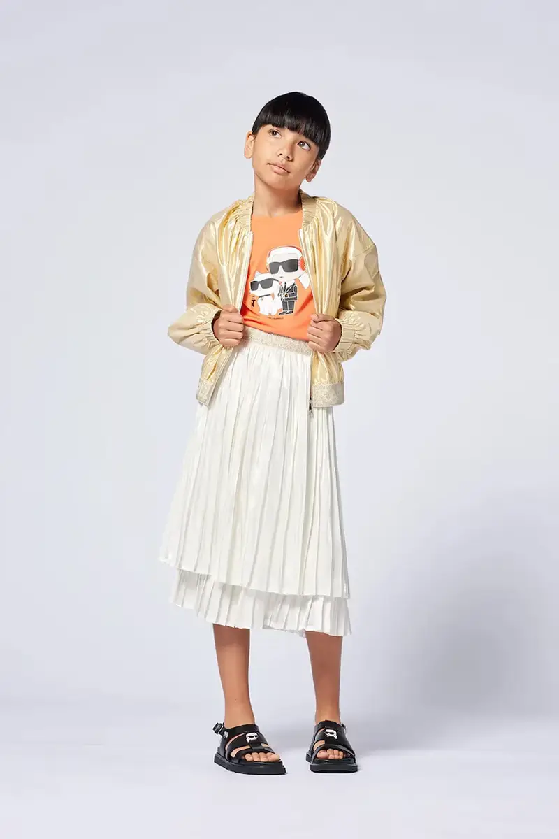 gonna bambina colore beige Z30478