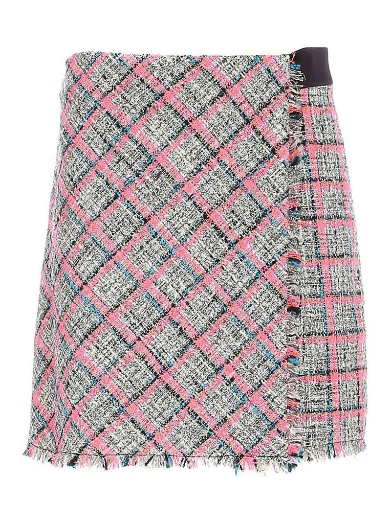 Gonna estiva in bouclé Rosa