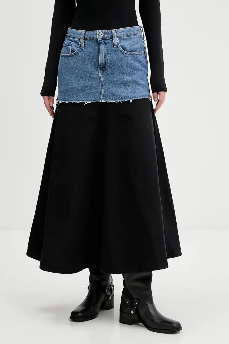 Gonna maxi denim BLU miniatura 2