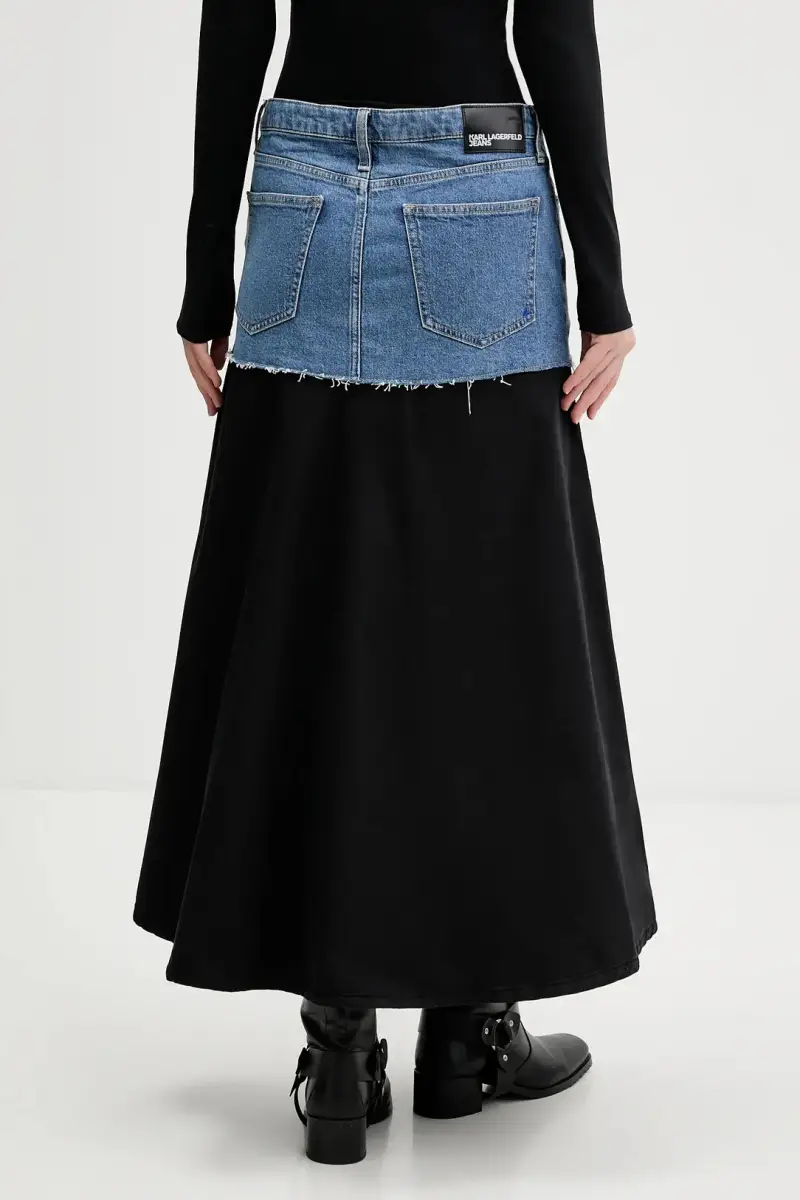 Gonna maxi denim BLU miniatura 3