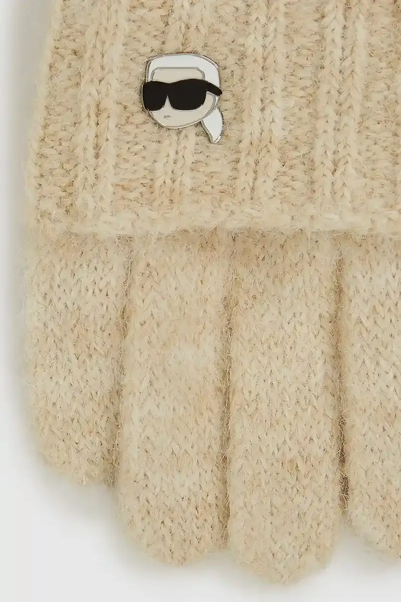 Karl Lagerfeld Guanti Donna Beige 3242707 miniatura 4