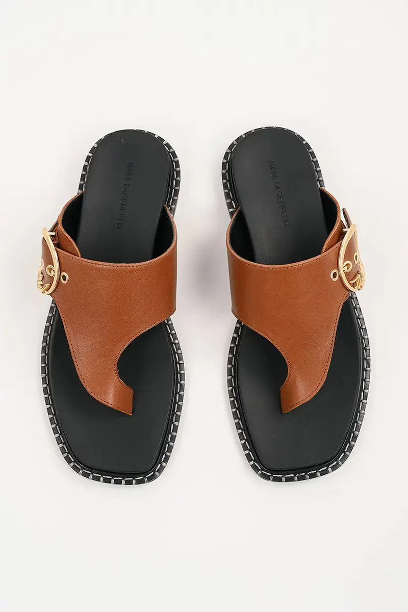 infradito in pelle KLEO donna colore marrone KL81325 miniatura 4