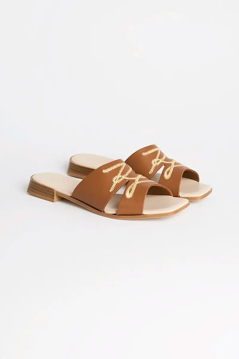 infradito in pelle PETALO donna colore marrone KL80772 miniatura 2