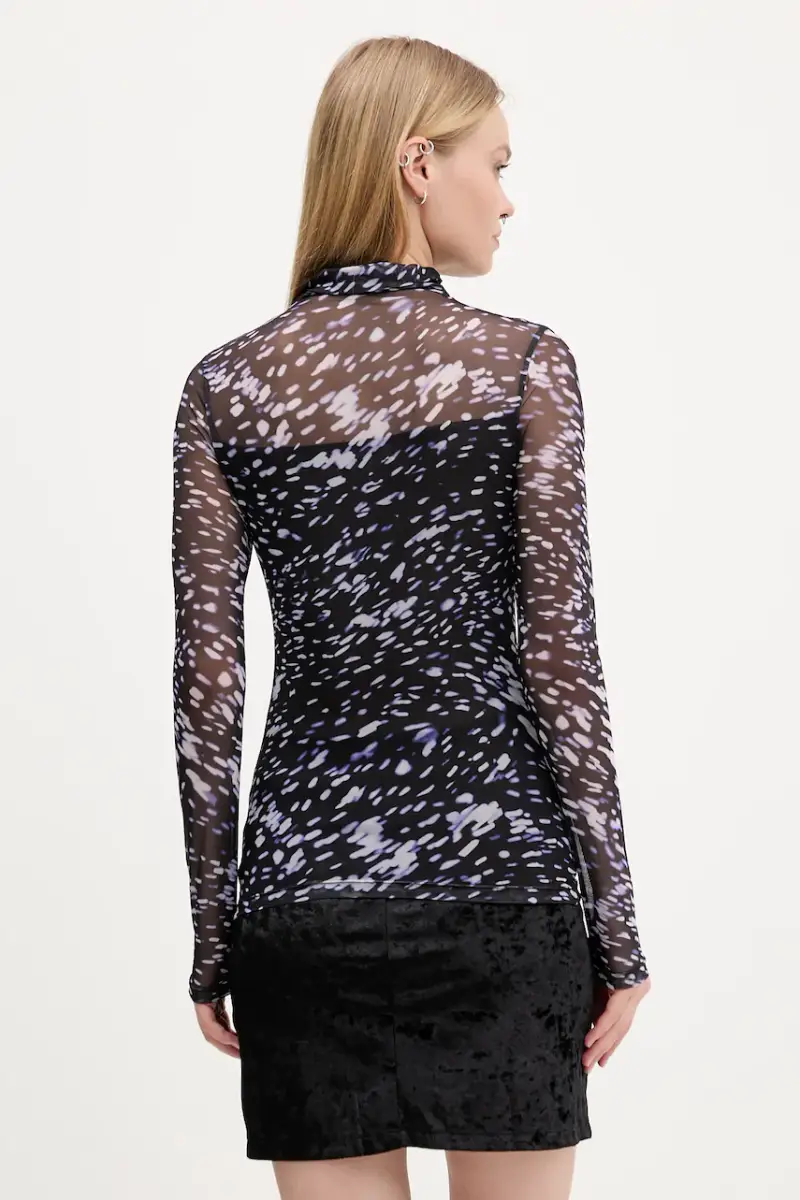 camicia a maniche lunghe colore nero A4W17016 miniatura 3