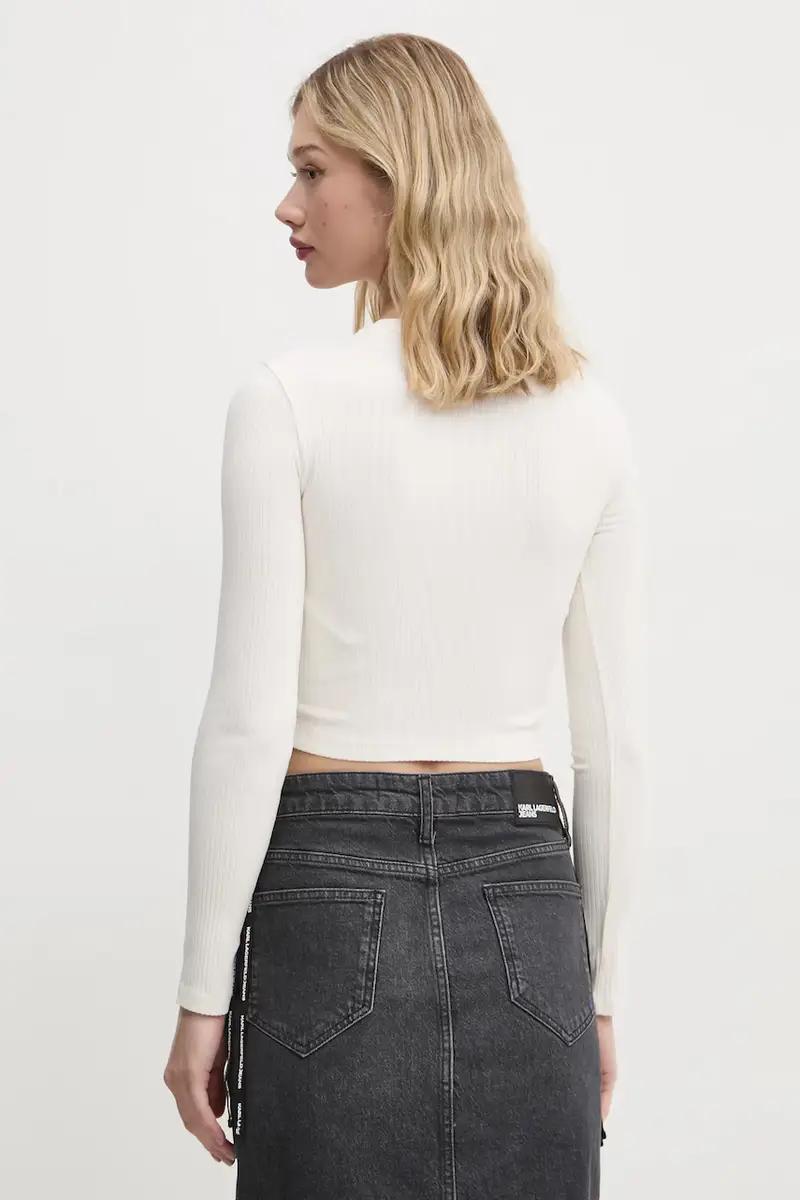 camicia a maniche lunghe donna colore beige A1W17037 miniatura 3