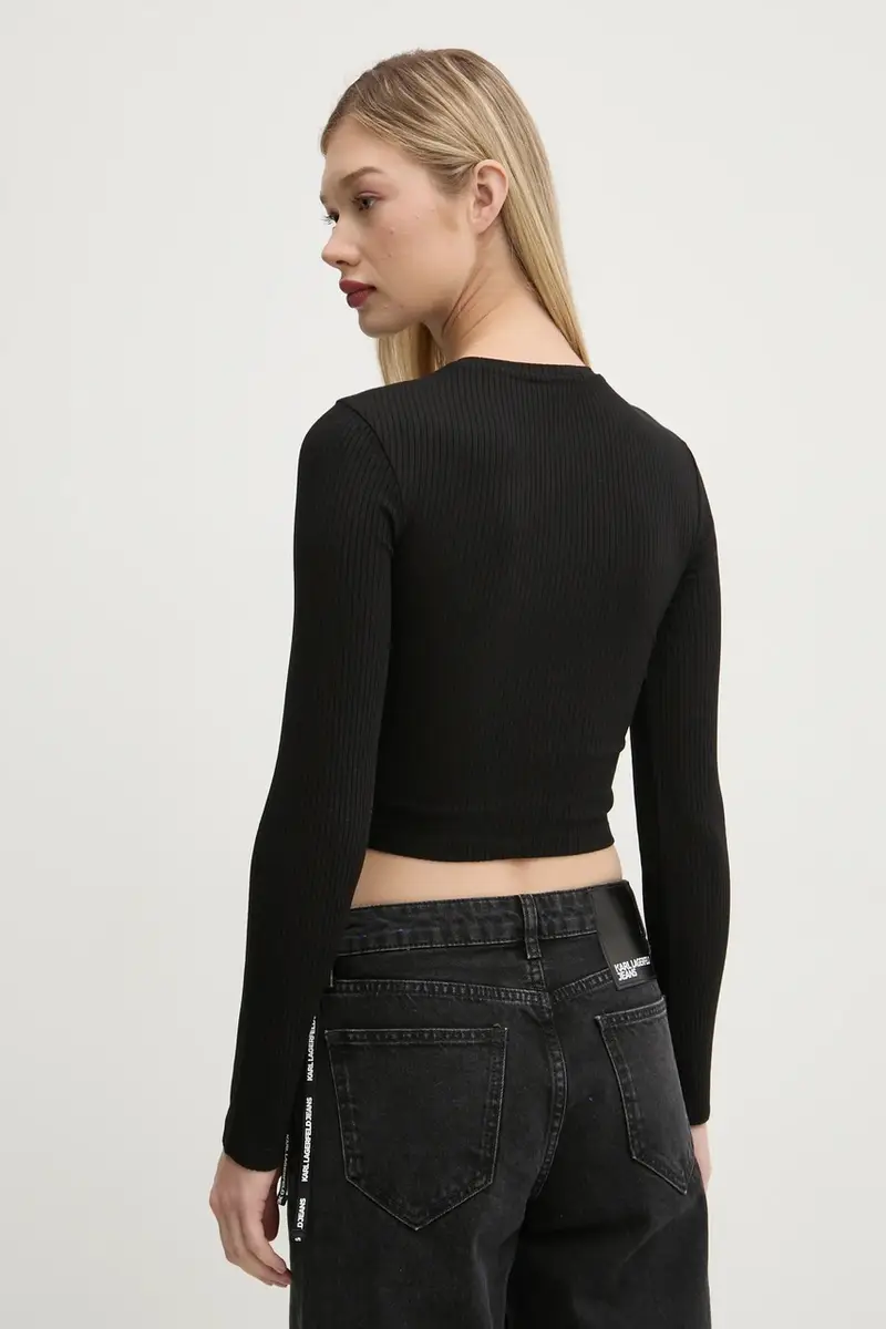 camicia a maniche lunghe donna colore nero A1W17037 miniatura 3