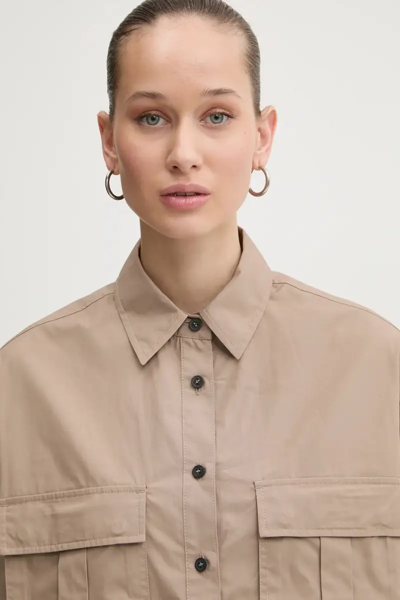 camicia donna colore beige A1W11032 miniatura 5