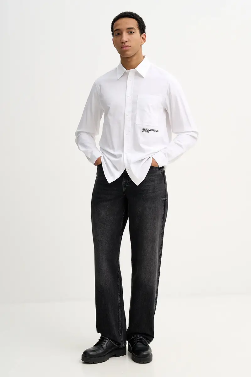 camicia in cotone Bianco miniatura 2