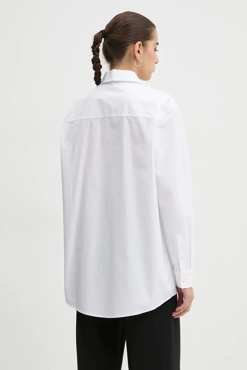 camicia in cotone donna colore beige A1W11001 miniatura 3