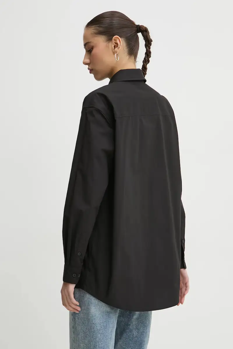camicia in cotone donna colore nero A1W11001 miniatura 3