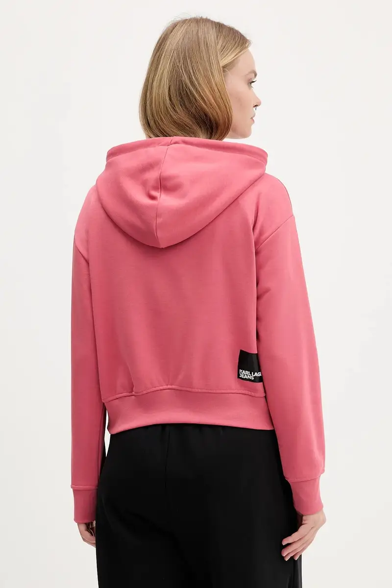 felpa donna colore arancione con cappuccio A2W20053 miniatura 3