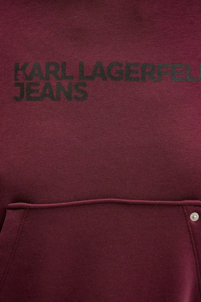 felpa donna colore arancione con cappuccio A2W20053 Granata miniatura 5