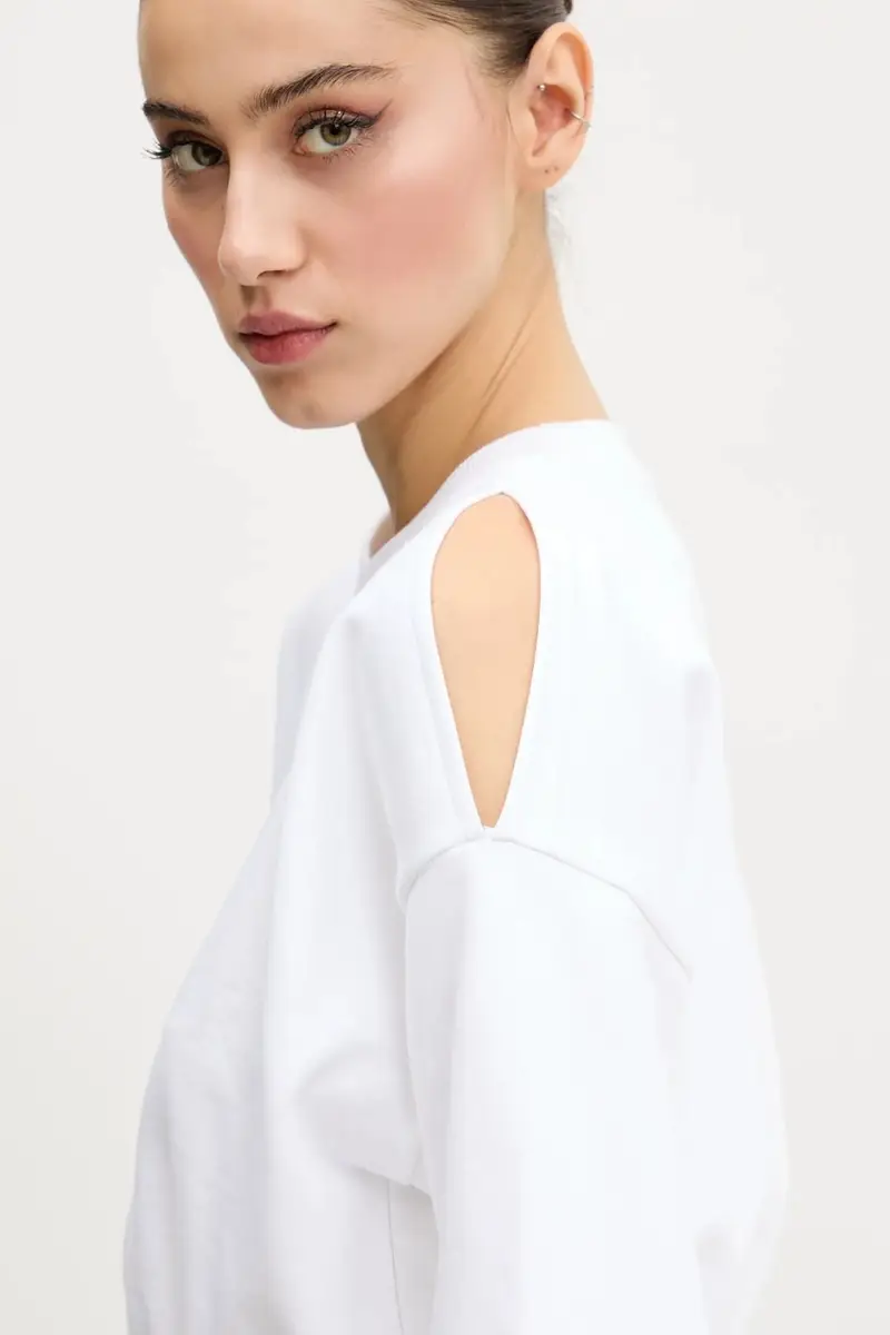 felpa donna colore bianco A2W20062 miniatura 4