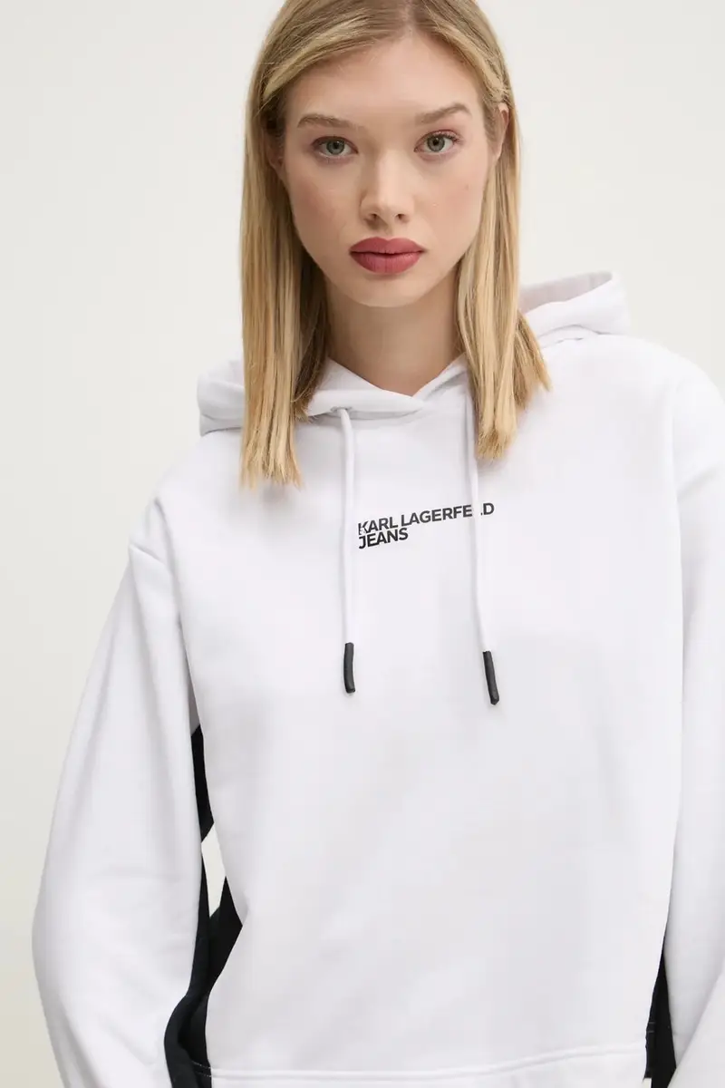 felpa donna colore bianco con cappuccio A1W20017 miniatura 4