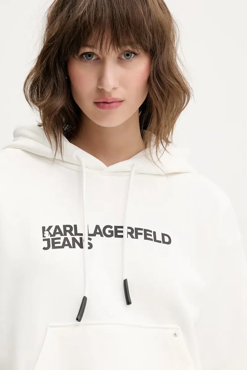 felpa donna colore bianco con cappuccio A2W20053 miniatura 4