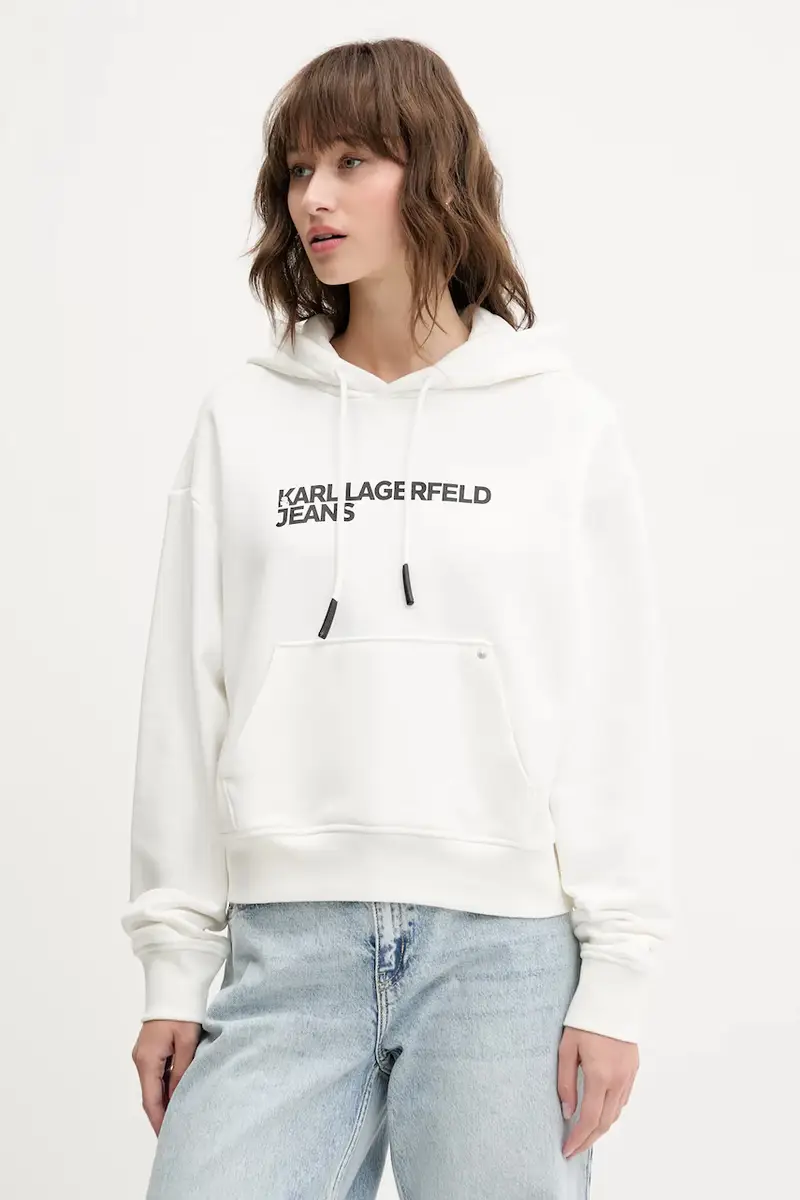 felpa donna colore bianco con cappuccio A2W20053