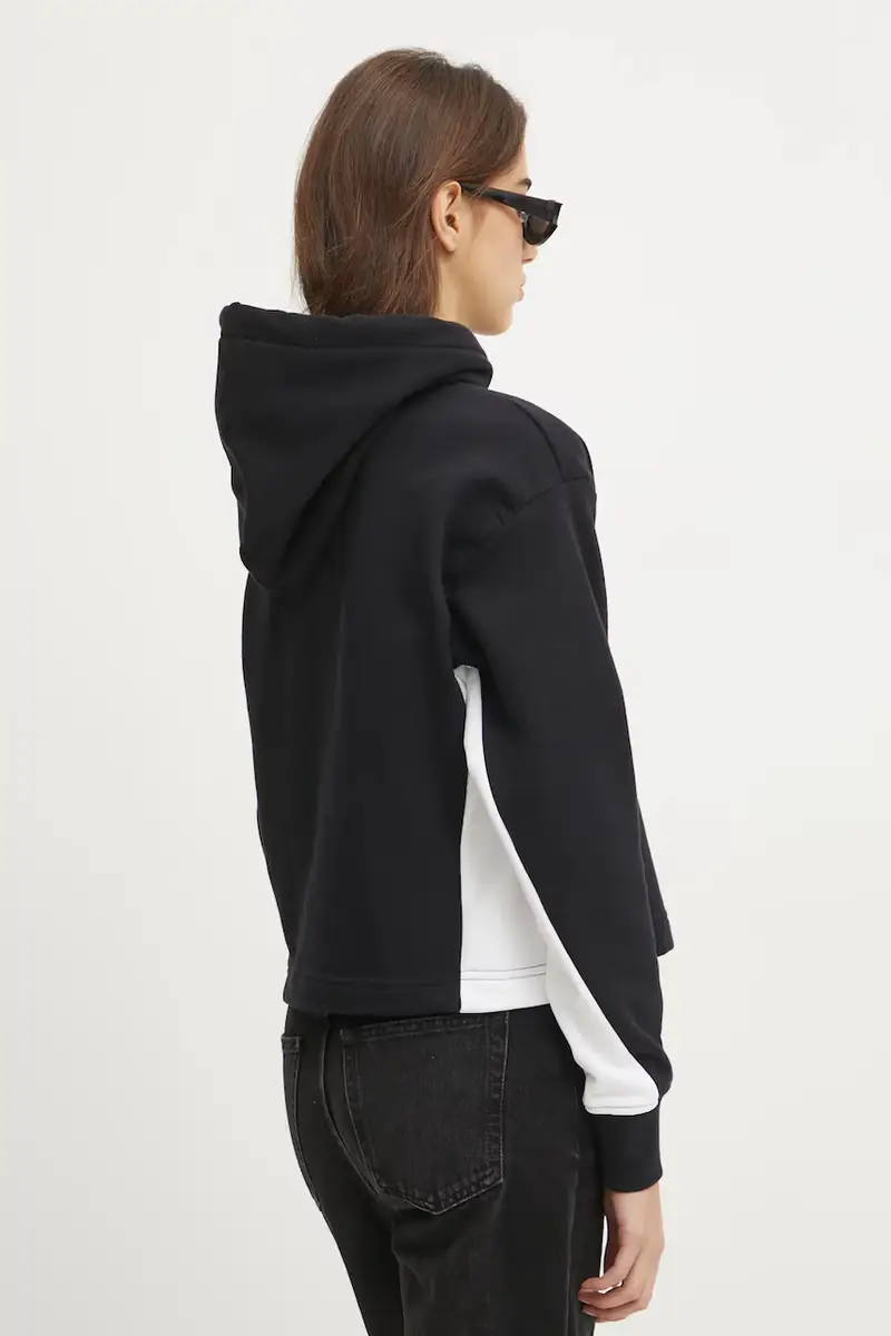 felpa donna colore nero con cappuccio A1W20017 miniatura 3