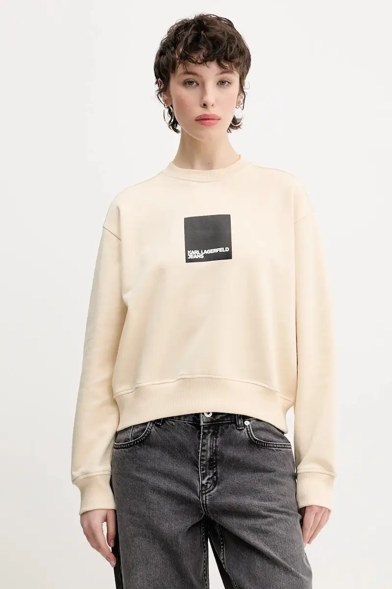 felpa in cotone donna colore beige A1W20006