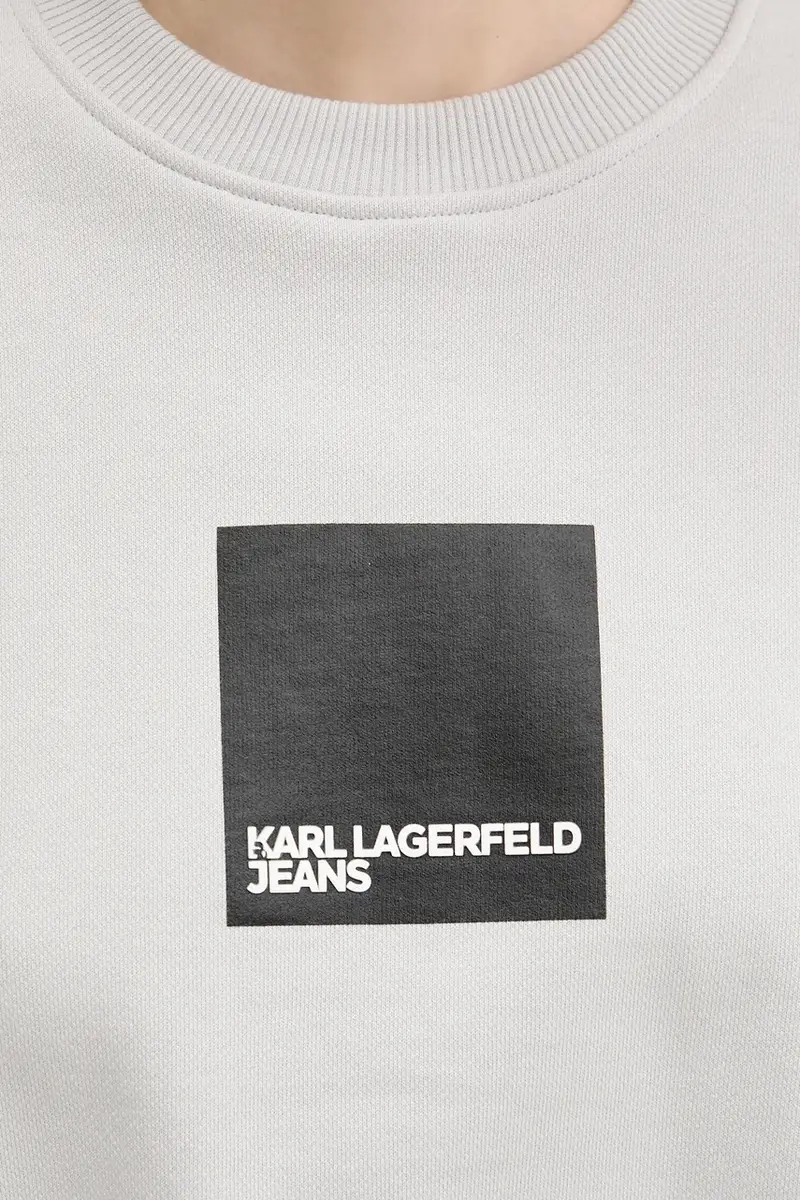 felpa in cotone donna colore beige A1W20006 Grigio miniatura 5