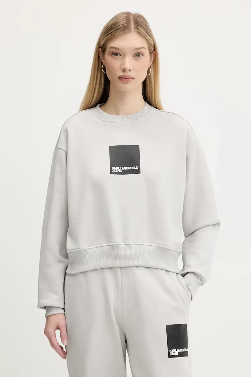 felpa in cotone donna colore beige A1W20006 Grigio