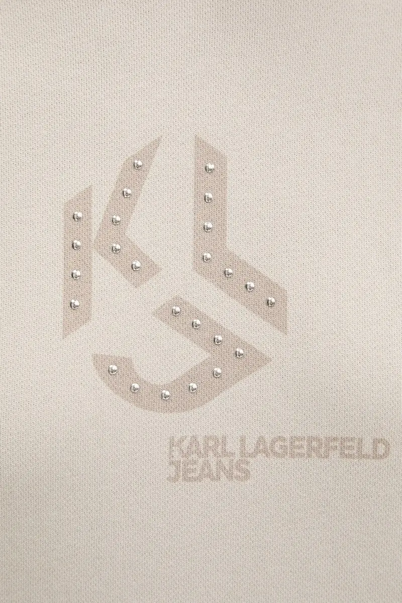 felpa in cotone donna colore beige con cappuccio A4W20004 miniatura 5