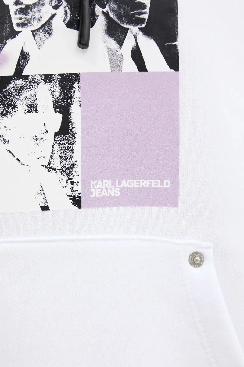 felpa in cotone donna colore bianco con cappuccio A3W20042 miniatura 5