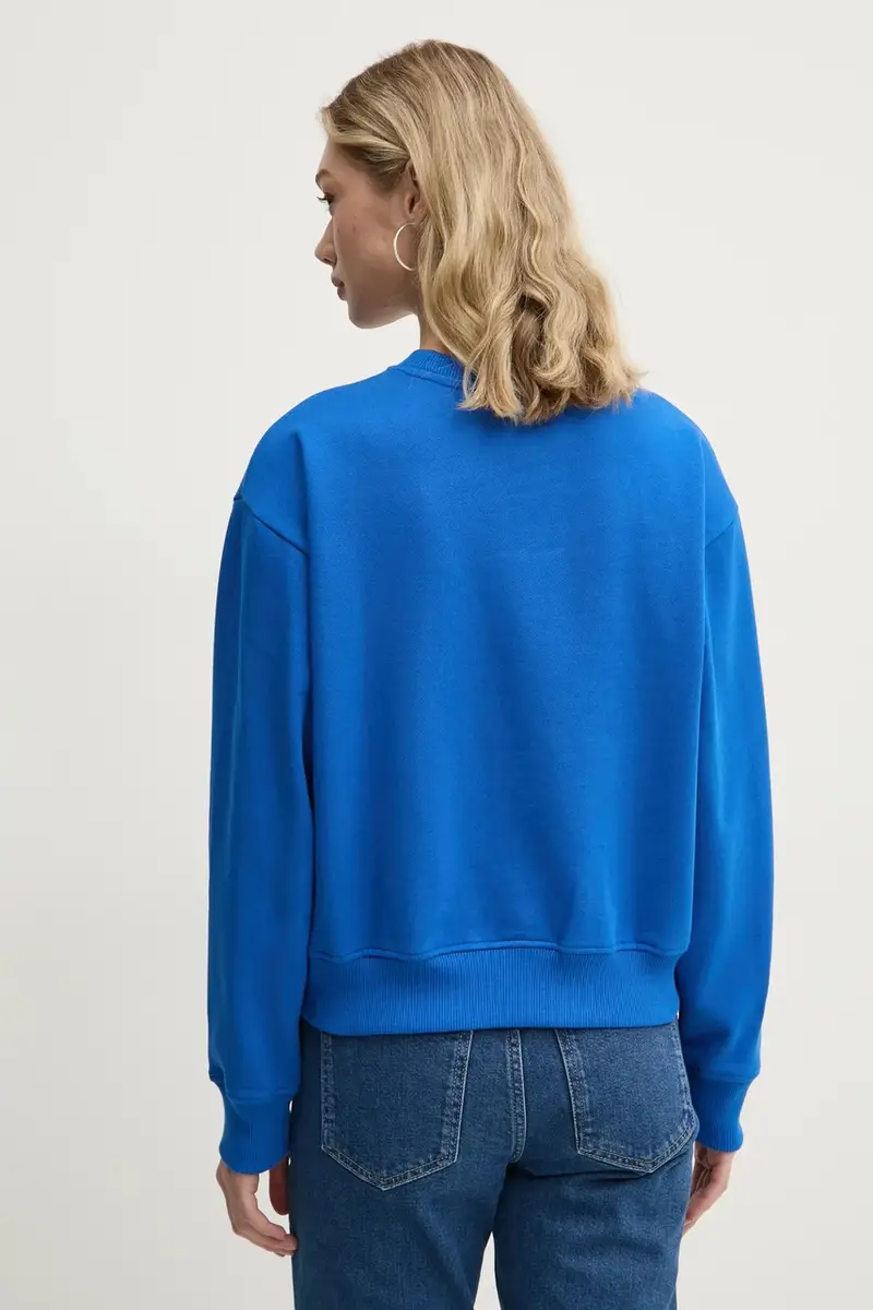 felpa in cotone donna colore blu A1W20006 miniatura 3