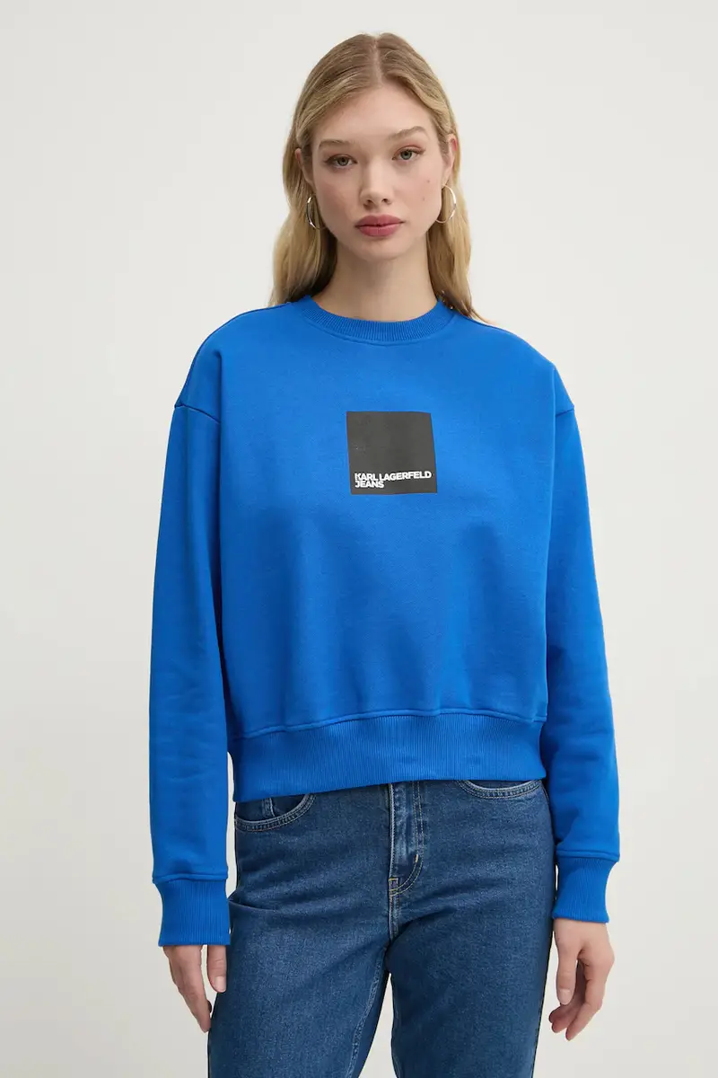 felpa in cotone donna colore blu A1W20006