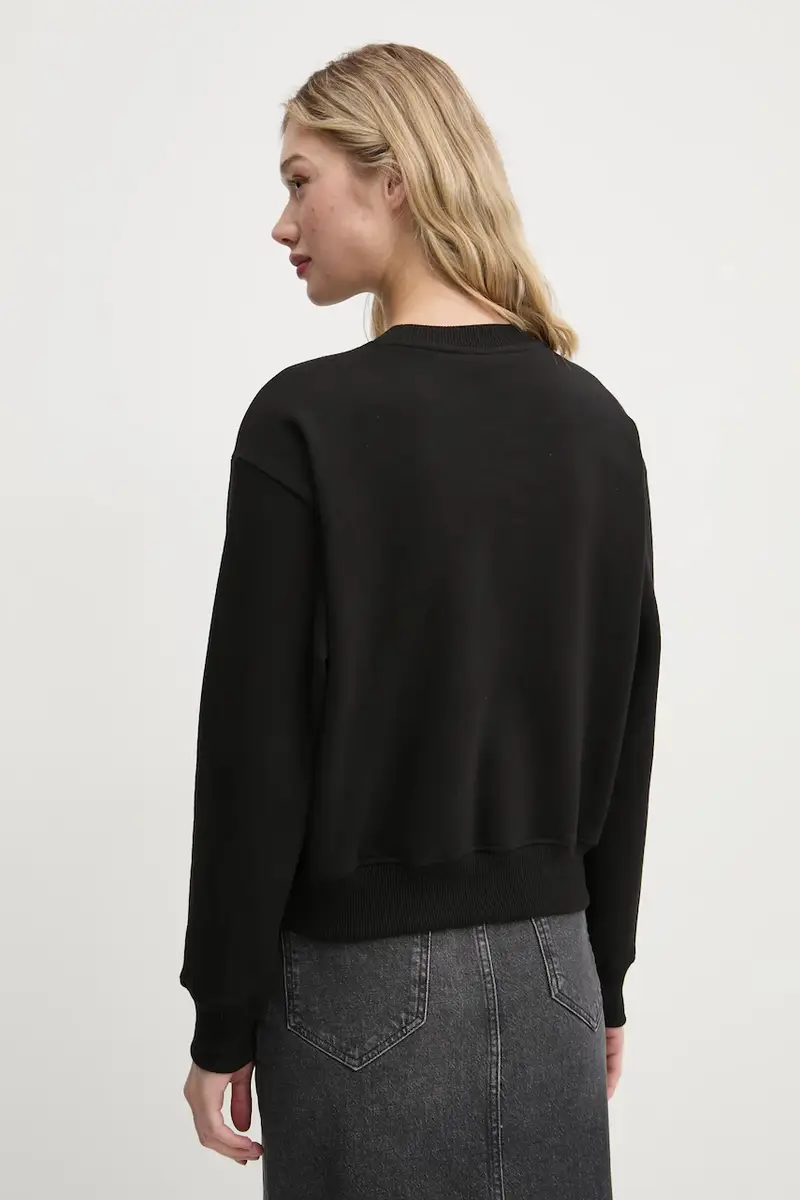 felpa in cotone donna colore nero A1W20006 miniatura 3