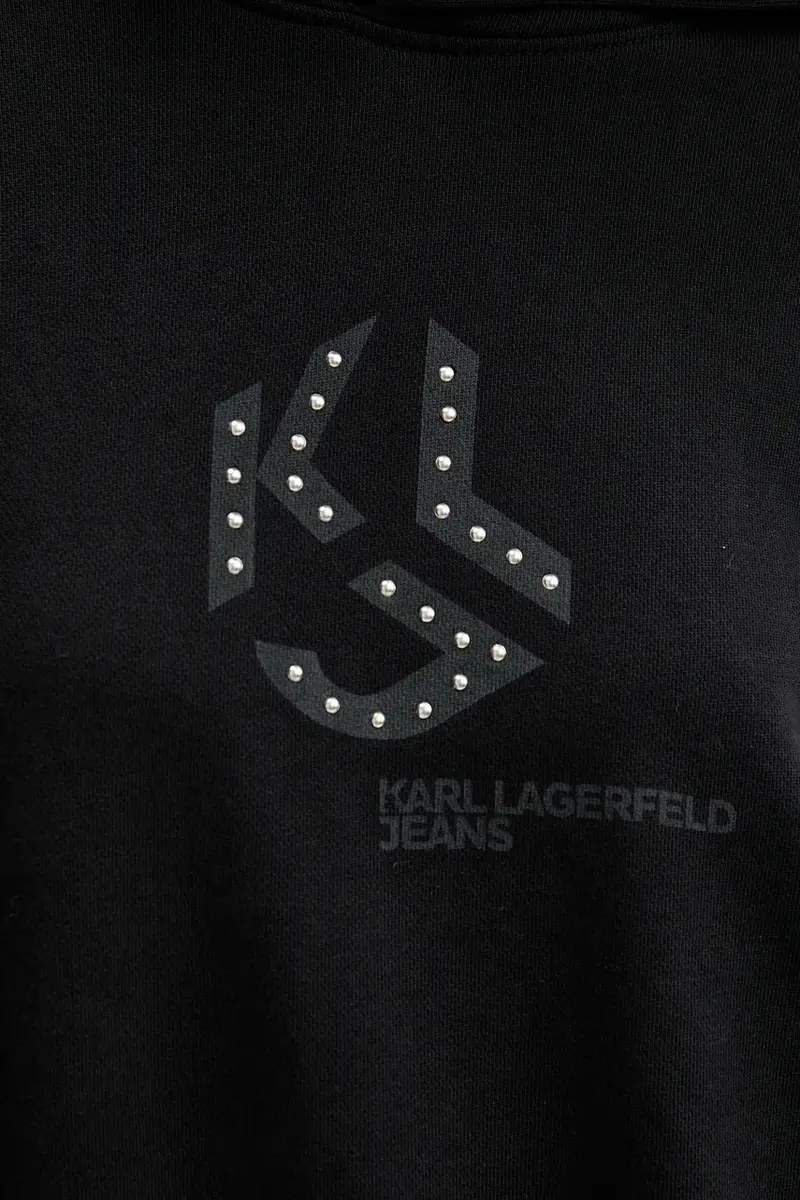 felpa in cotone donna colore nero con cappuccio A4W20004 miniatura 5