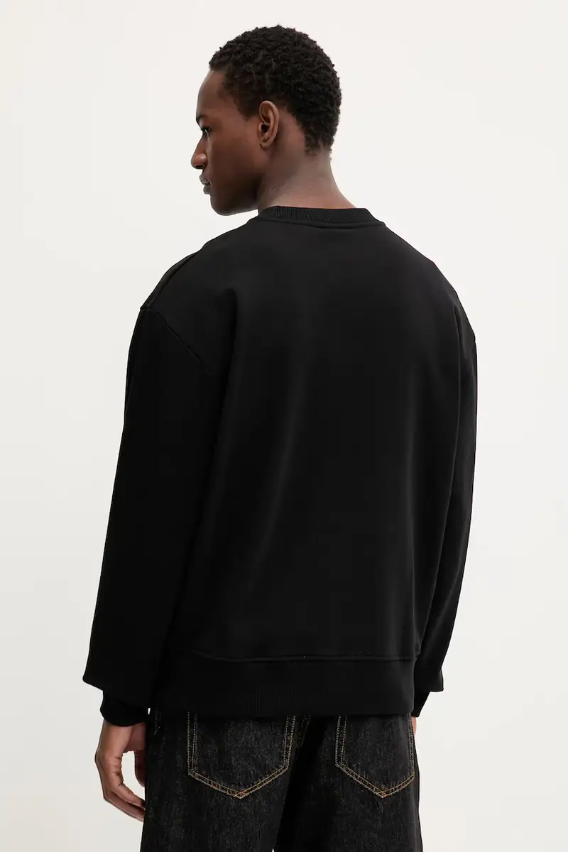 felpa in cotone uomo colore nero A3M20021 miniatura 3