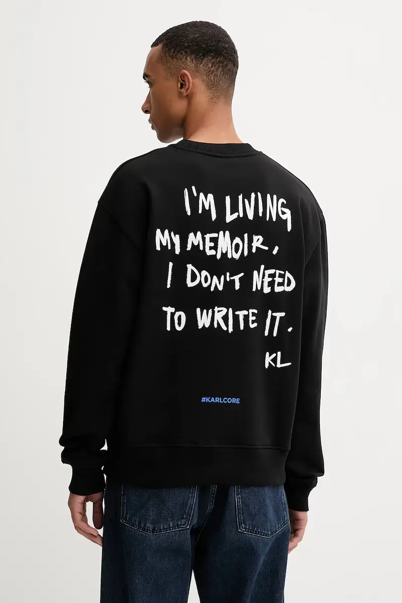 felpa in cotone uomo colore nero A4M20026