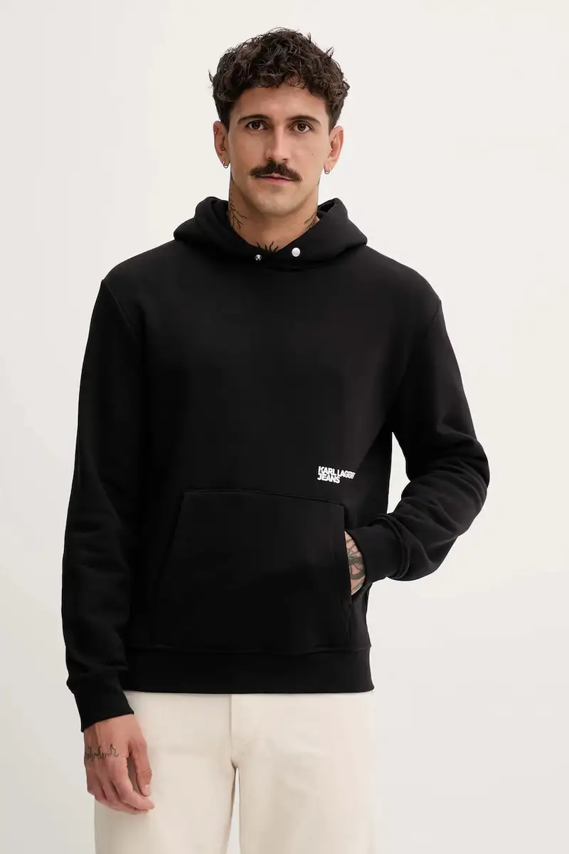 felpa uomo colore nero con cappuccio A4M20022