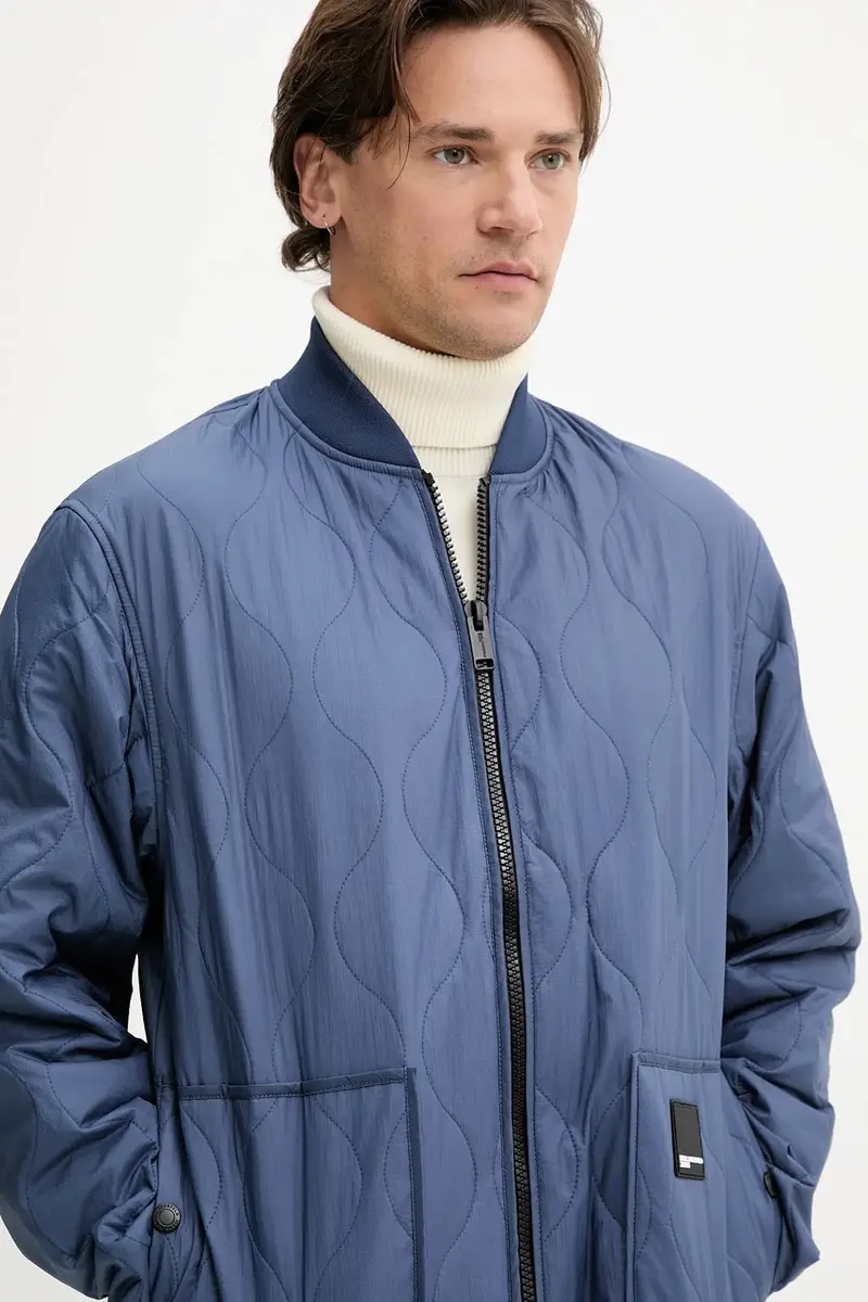 giacca colore blu A3M15031 miniatura 4